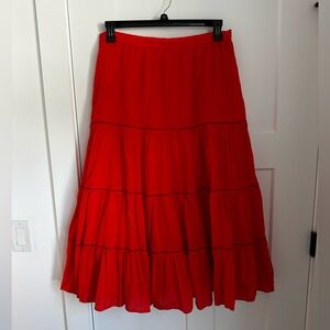 J. Crew Tiered Midi Skirt